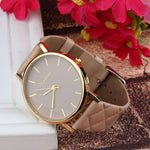 New Style Faux Ladies Casual Leather Quartz Watch