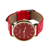 New Style Faux Ladies Casual Leather Quartz Watch