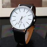 New Men's Leather Casual Watch