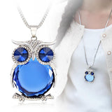 Women Sweater Chain Necklace Owl Design