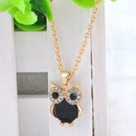 Women Sweater Chain Necklace Owl Design