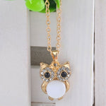 Women Sweater Chain Necklace Owl Design