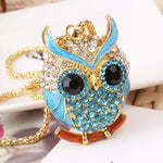 Women Sweater Chain Necklace Owl Design