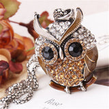 Women Sweater Chain Necklace Owl Design