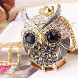 Women Sweater Chain Necklace Owl Design