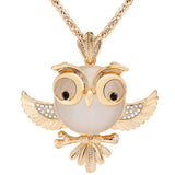 Women Sweater Chain Necklace Owl Design