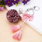 Cloth Flower Key Ring For Lady Couple Bag