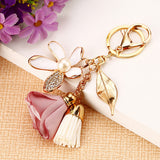 Cloth Flower Key Ring For Lady Couple Bag