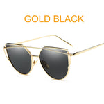 Vintage Style Rose Gold Mirror Sunglasses