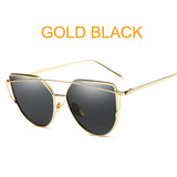 Vintage Style Rose Gold Mirror Sunglasses