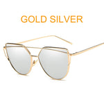 Vintage Style Rose Gold Mirror Sunglasses