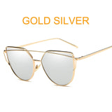 Vintage Style Rose Gold Mirror Sunglasses