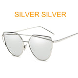 Vintage Style Rose Gold Mirror Sunglasses