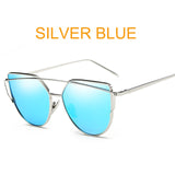 Vintage Style Rose Gold Mirror Sunglasses