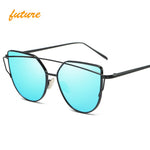Vintage Style Rose Gold Mirror Sunglasses