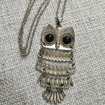 Women Sweater Chain Necklace Owl Design