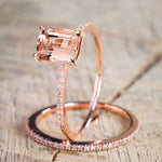 Rose Gold Filled White Crystal Zircon Ring